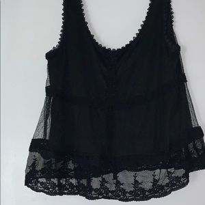 Black lace tank top